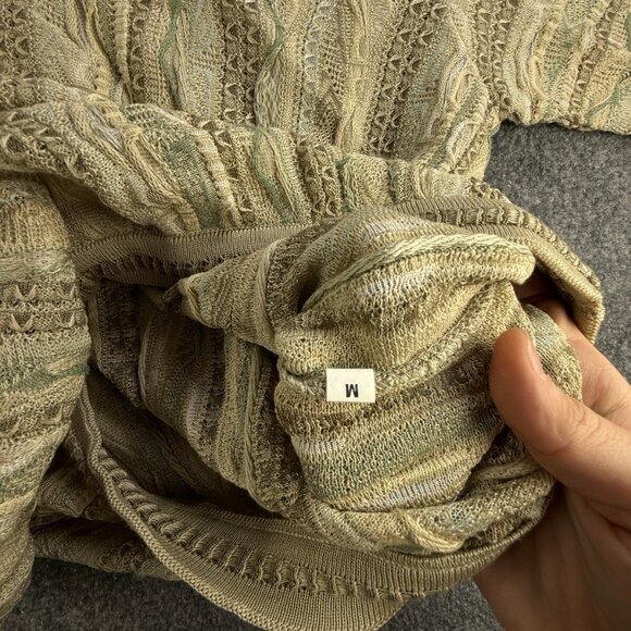 COOGI Australia Lightweight Beige OVERSIZED Sweater Knit Abstract Medium Women - Picture 12 of 16